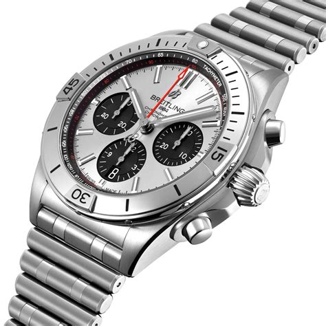 breitling chronomat b01 42 silver|breitling chronomat b01 42 review.